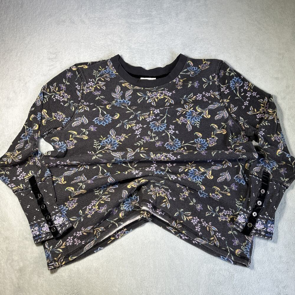 Y2K 2000s Sundance Floral Renaissance Boho Top Long Sleeve Shirt 2XL Fairy Core